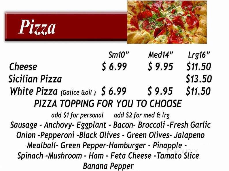 Venice Pizza and Pasta - Lutz, FL menu_pic