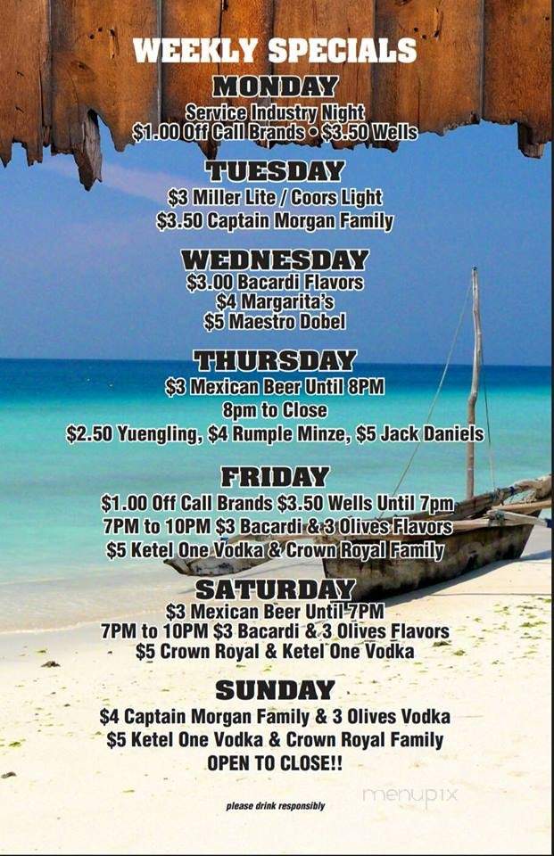 The Wreck - Jacksonville Beach, FL menu_pic