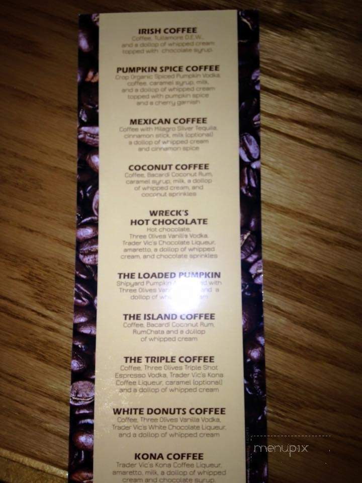 The Wreck - Jacksonville Beach, FL menu_pic