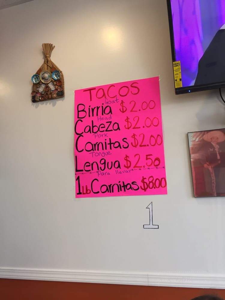 Birreria Y Carnitas El Gallito - Chicago, IL menu_pic