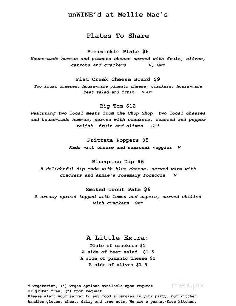 unWINE'd - Black Mountain, NC menu_pic