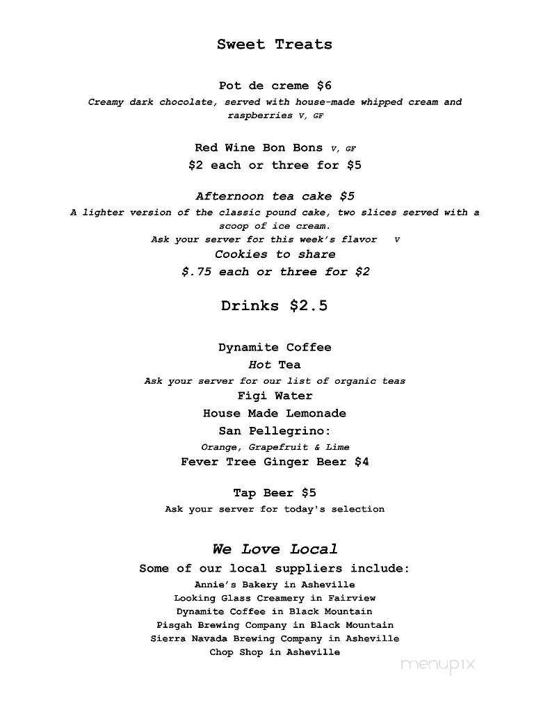unWINE'd - Black Mountain, NC menu_pic
