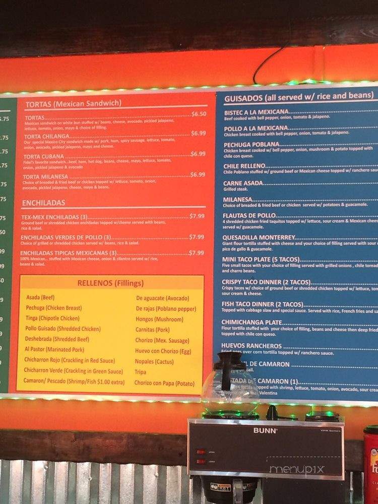 El Taco Shop - Mocksville, NC menu_pic