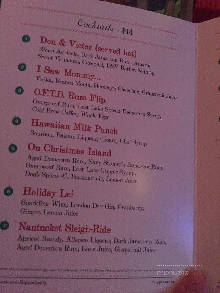 Sippin' Santa's Surf Shack - New York, NY menu_pic