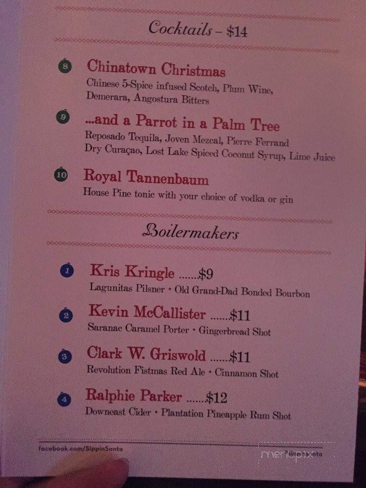 Sippin' Santa's Surf Shack - New York, NY menu_pic