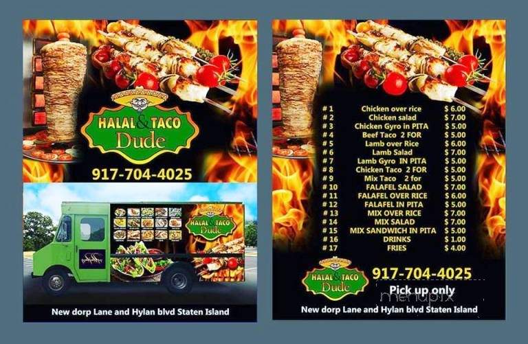 Halal and Taco Dude - Brooklyn, NY menu_pic