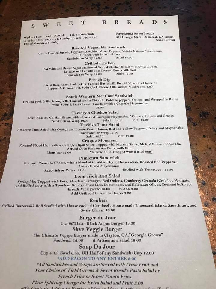 Sweet Breads - Demorest, GA menu_pic
