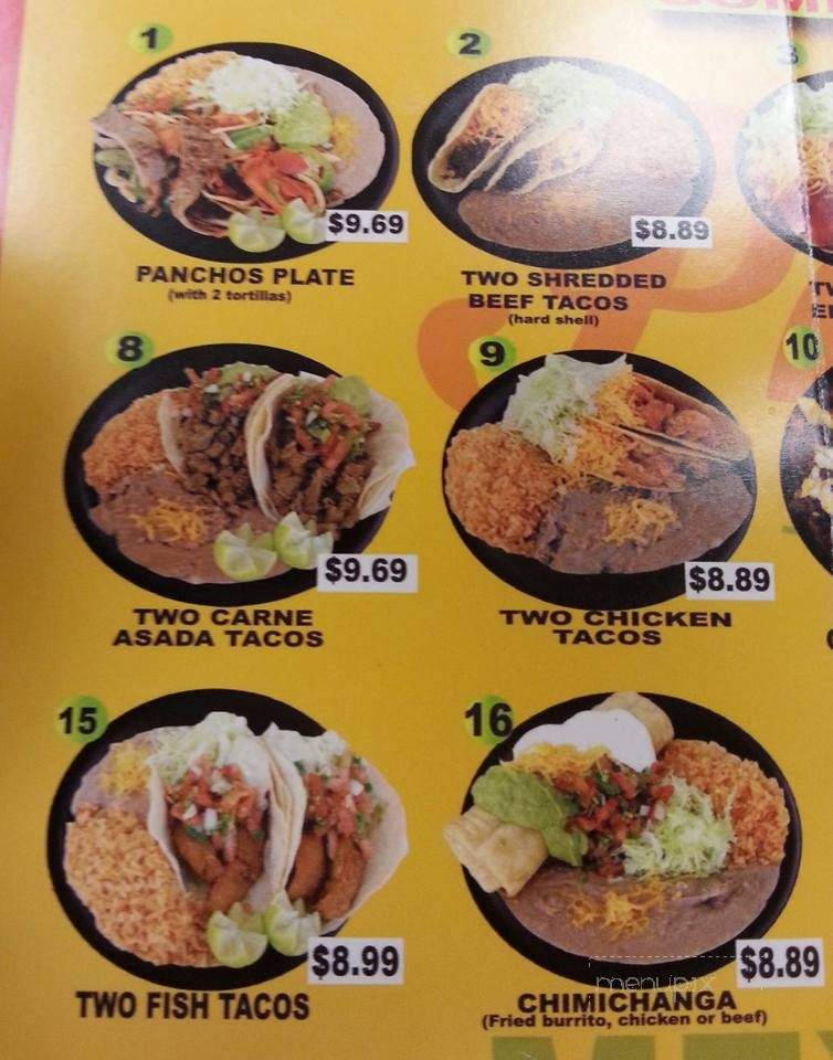 Pancho's Mexican Food - Springfield, MO menu_pic