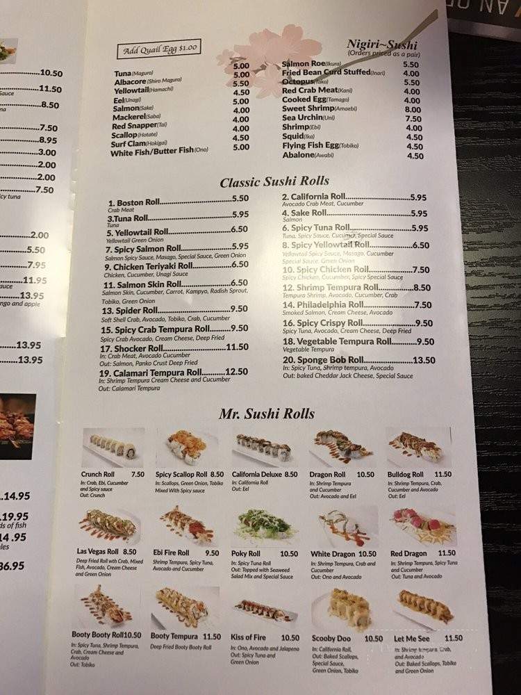 HAHA Sush - Fresno, CA menu_pic