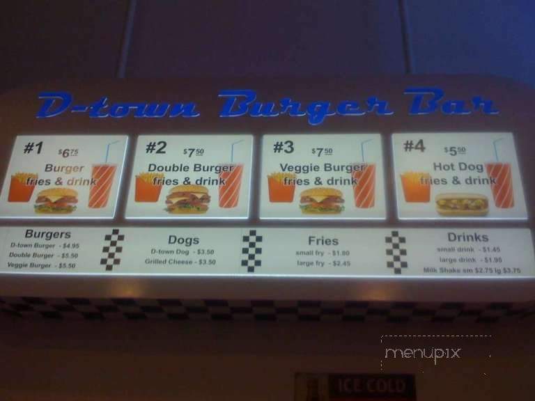 D-Town Burger Bar - Los Angeles, CA menu_pic