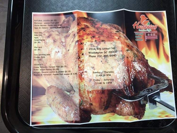 Huacatay Peruvian Chicken - Washington, DC menu_pic