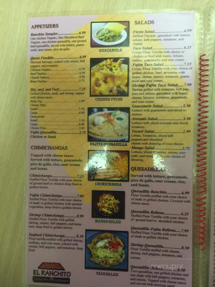 El Ranchito - Camden, AR menu_pic