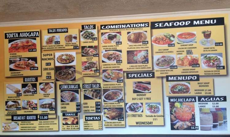El Tapatio Mexican Food - Clearfield, UT menu_pic