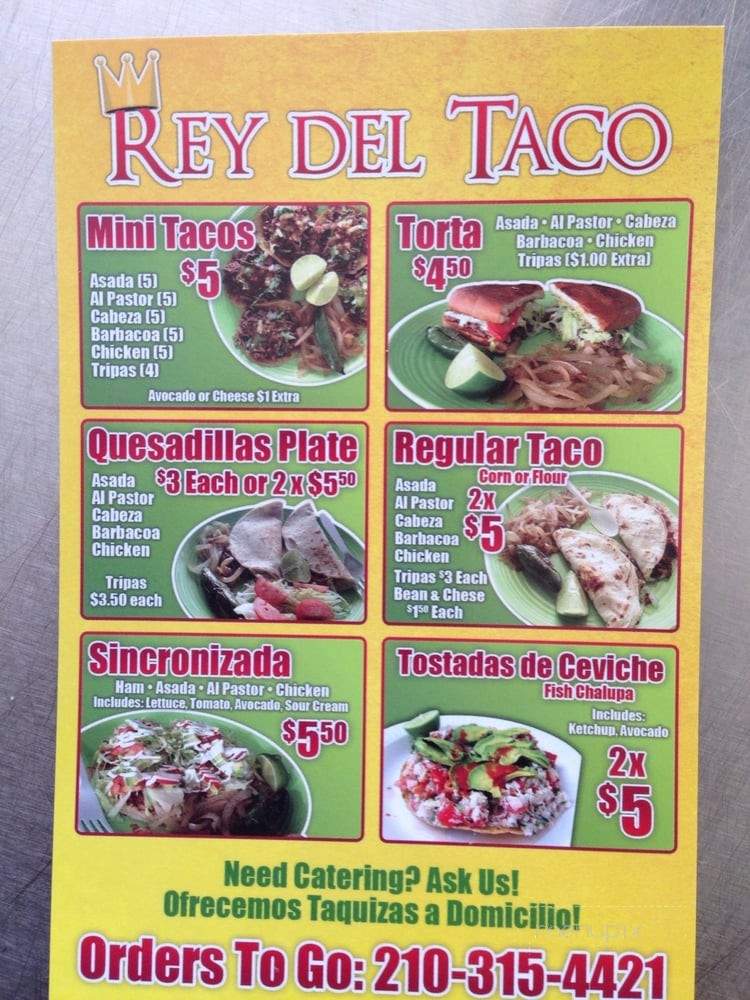 Rey Del Taco - San Antonio, TX menu_pic