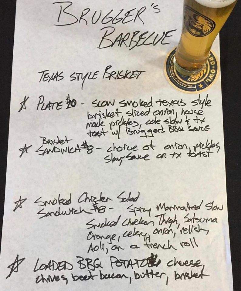 Brugger's Barbecue - New Orleans, LA menu_pic
