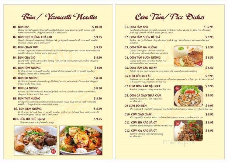 Pho 888 - Jersey City, NJ menu_pic