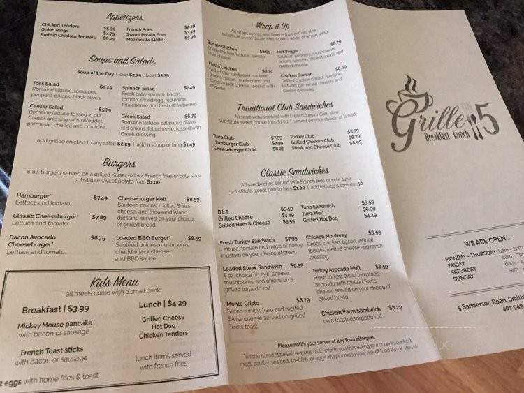 Grille on 5 - Smithfield, RI menu_pic
