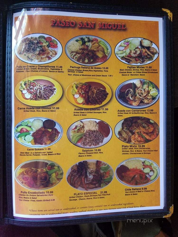 Paseo San Miguel - Los Angeles, CA menu_pic