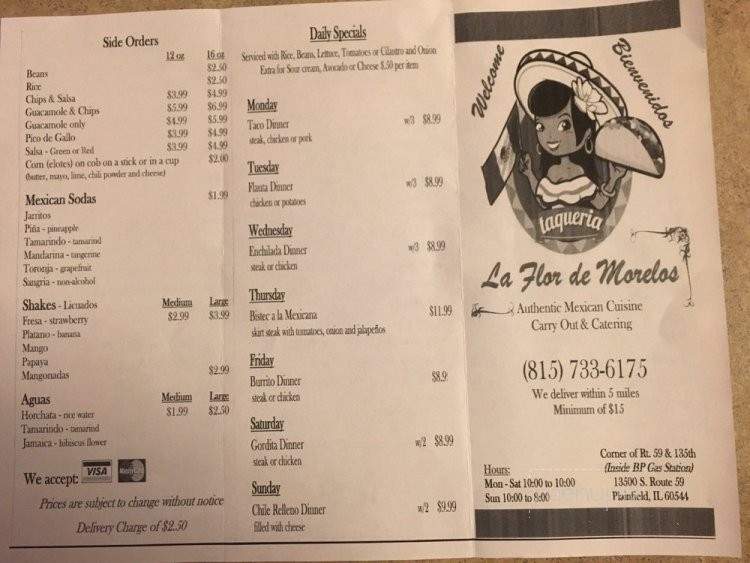 La Nueva Taqueria - Plainfield, IL menu_pic