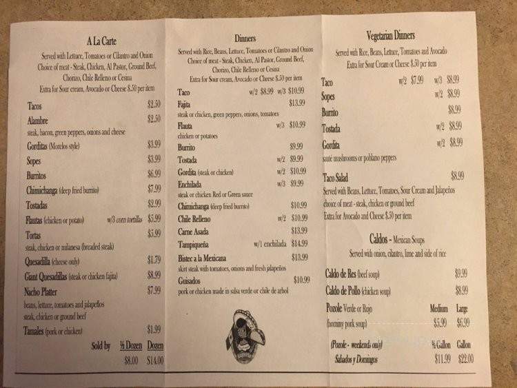 La Nueva Taqueria - Plainfield, IL menu_pic