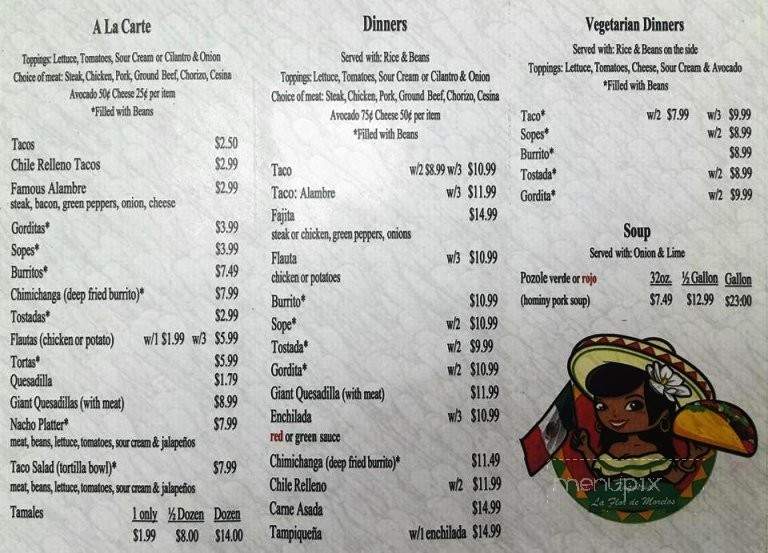 La Nueva Taqueria - Plainfield, IL menu_pic