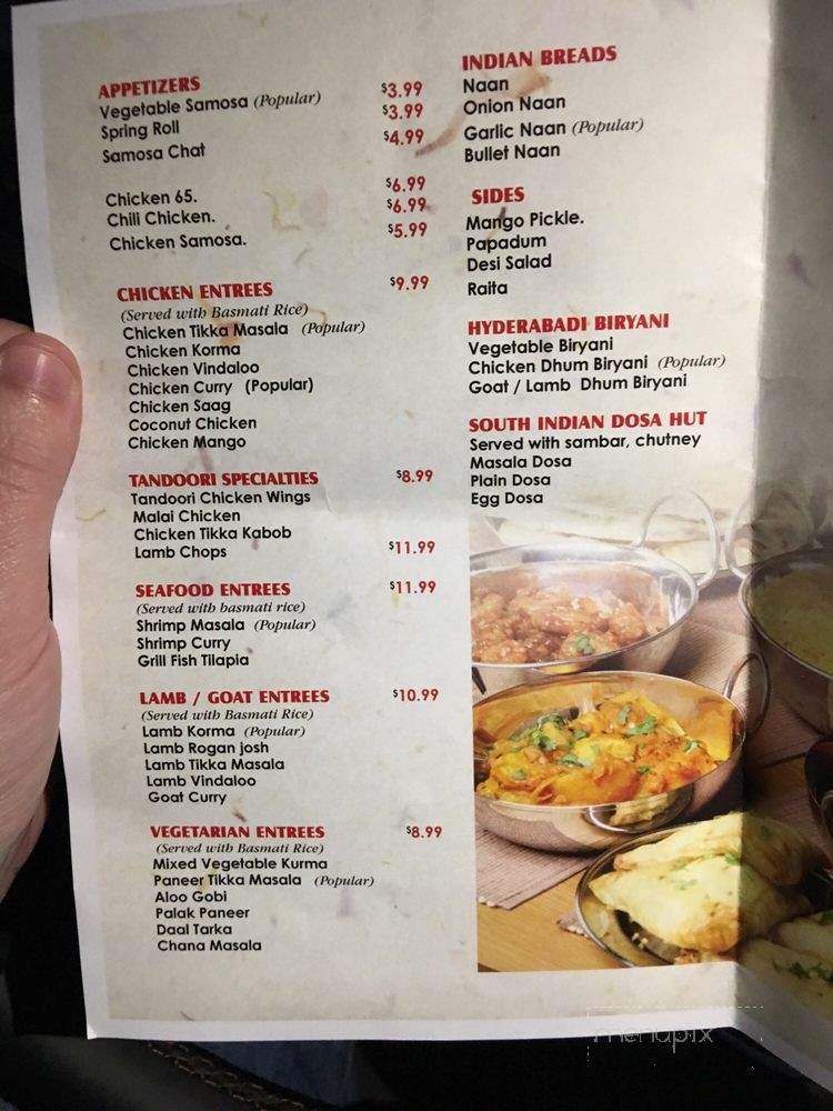 Masala Grill - Austin, TX menu_pic