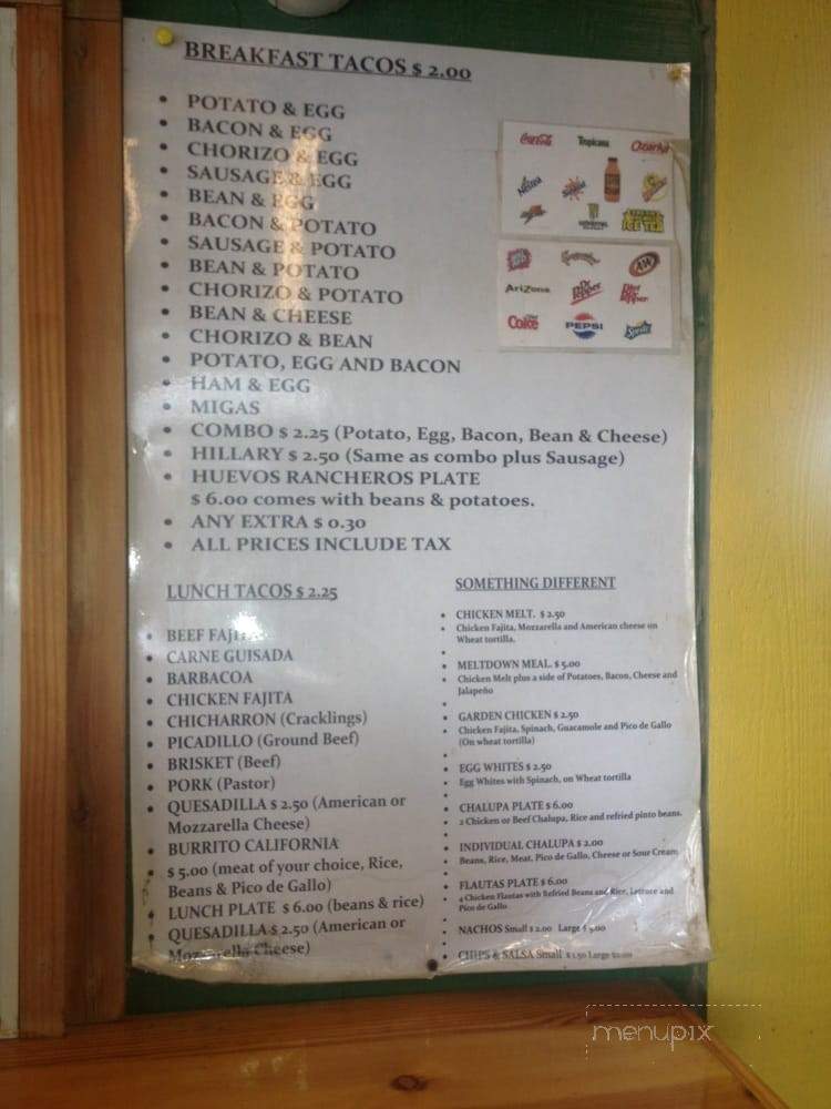Flores #2 - Dripping Springs, TX menu_pic
