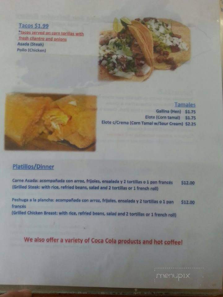 Nueva San Salvadore Restaurant And Bakery - Hiram, GA menu_pic