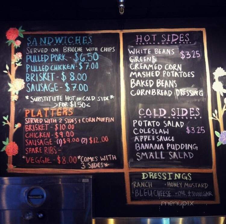 The Hoof BBQ - Murfreesboro, TN menu_pic