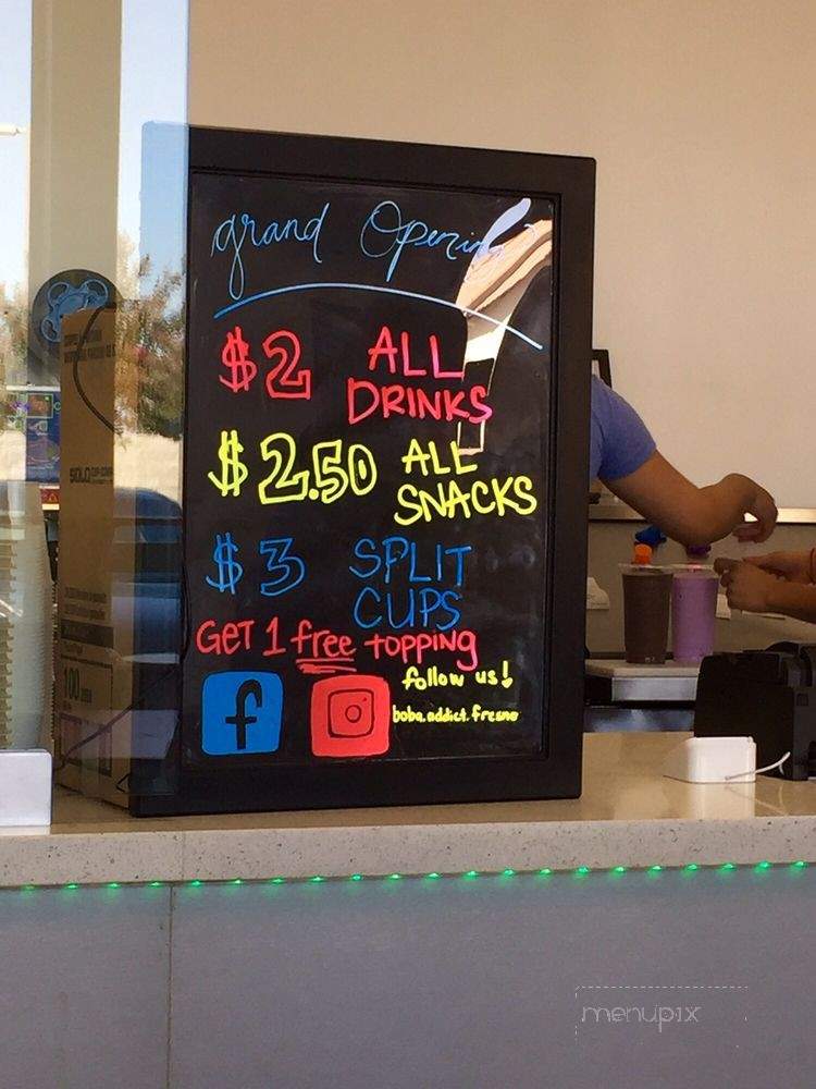 Boba Addict - Fresno, CA menu_pic