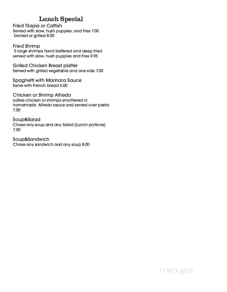 Benny's Eatery - Rockmart, GA menu_pic