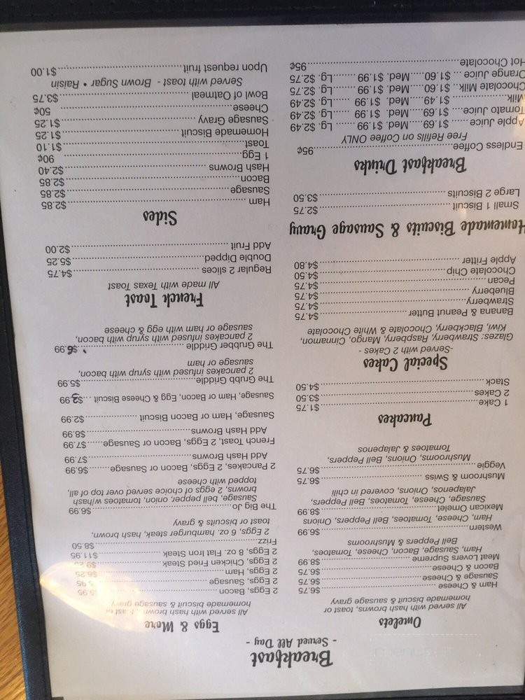Vinita Grubb Hut - Vinita, OK menu_pic