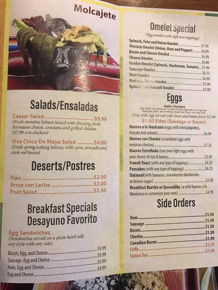 Viva Cinco De Mayo - Albany, NY menu_pic