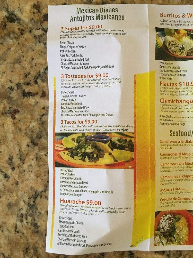 Viva Cinco De Mayo - Albany, NY menu_pic