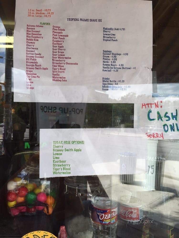 Tropical Palms Shave Ice - Austin, TX menu_pic