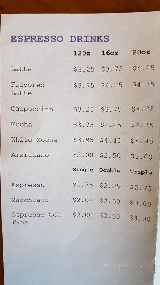 Yellow Mug Coffee - Fresno, CA menu_pic