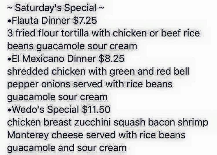 Los Arcos Mexican Restaurant - Bokchito, OK menu_pic