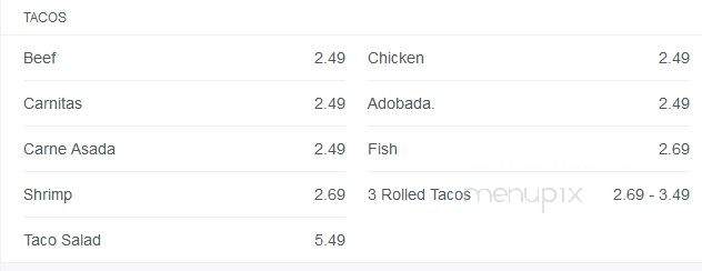Robertitos Taco Shop - Fresno, CA menu_pic