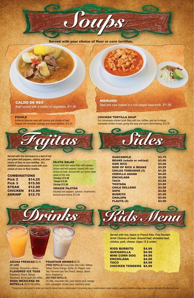 Pueblo Magico - Grand Junction, CO menu_pic