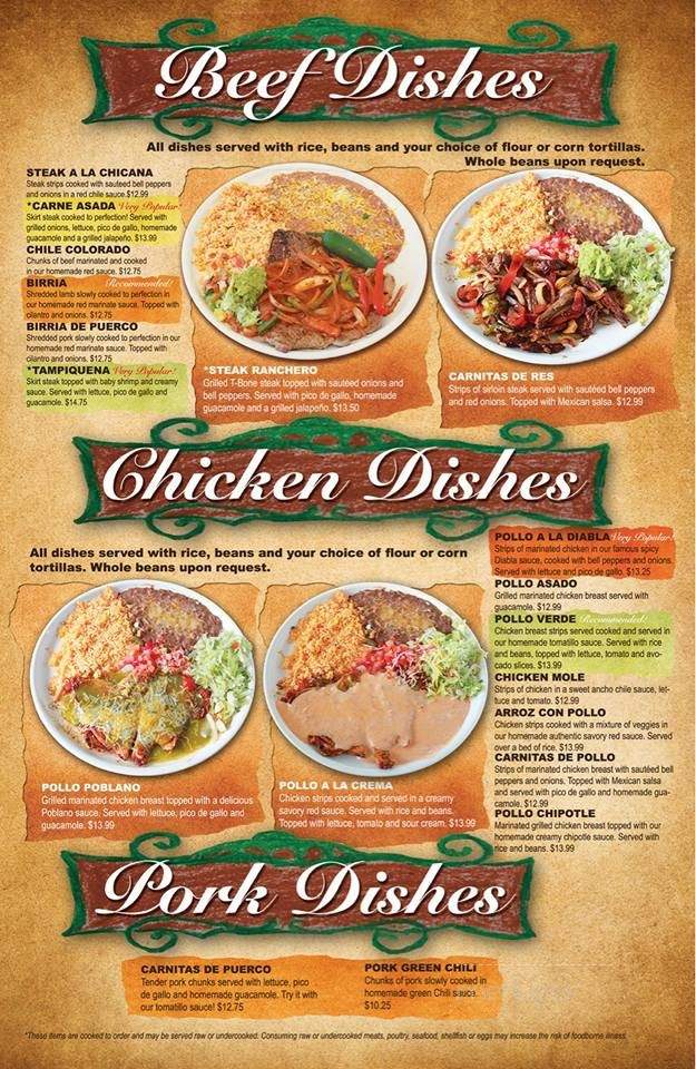 Pueblo Magico - Grand Junction, CO menu_pic