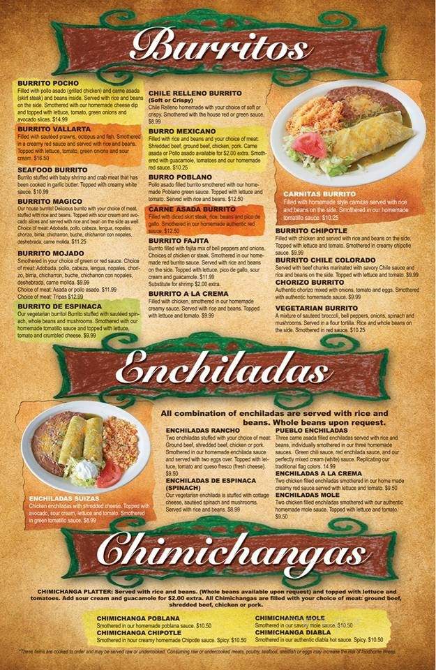Pueblo Magico - Grand Junction, CO menu_pic