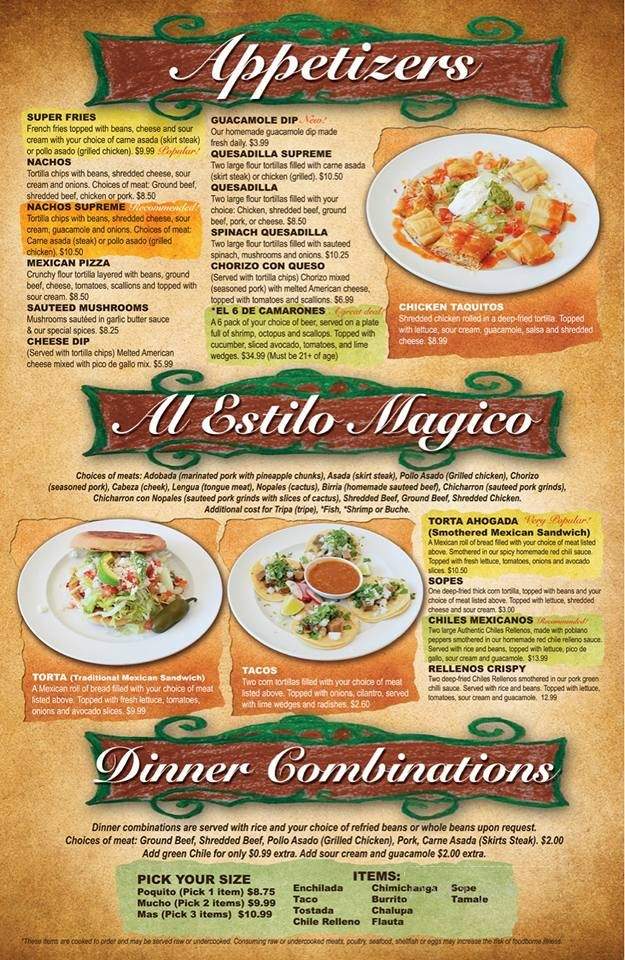 Pueblo Magico - Grand Junction, CO menu_pic