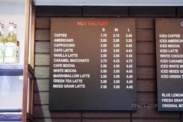 Coffee Factory - Flushing, NY menu_pic