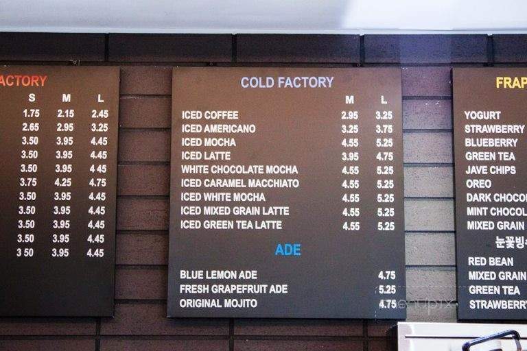 Coffee Factory - Flushing, NY menu_pic