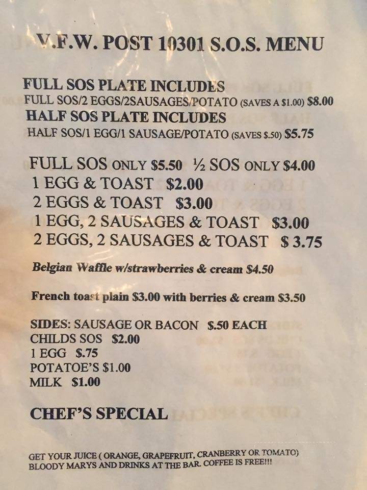 The Foxhole Lounge - Racine, WI menu_pic