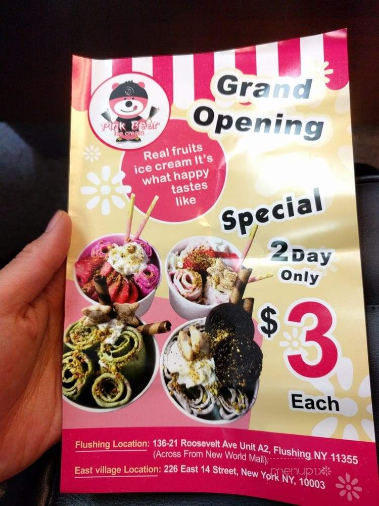 Pink Bear Ice Cream - Flushing, NY menu_pic