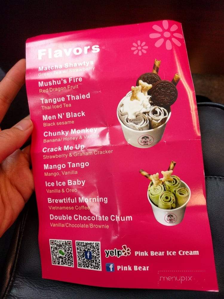 Pink Bear Ice Cream - Flushing, NY menu_pic