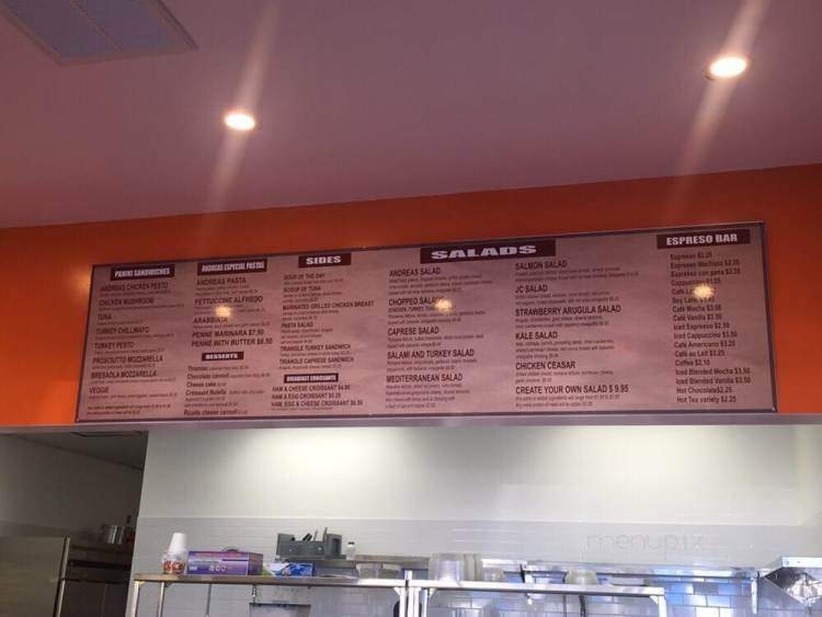 Andreas Coffee Shop - Los Angeles, CA menu_pic