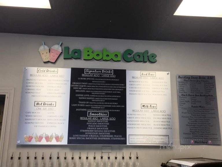 La Boba Cafe - Springfield, MO menu_pic