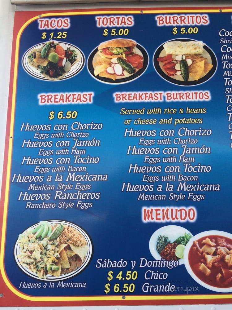 Armando's Hot Food - Los Angeles, CA menu_pic
